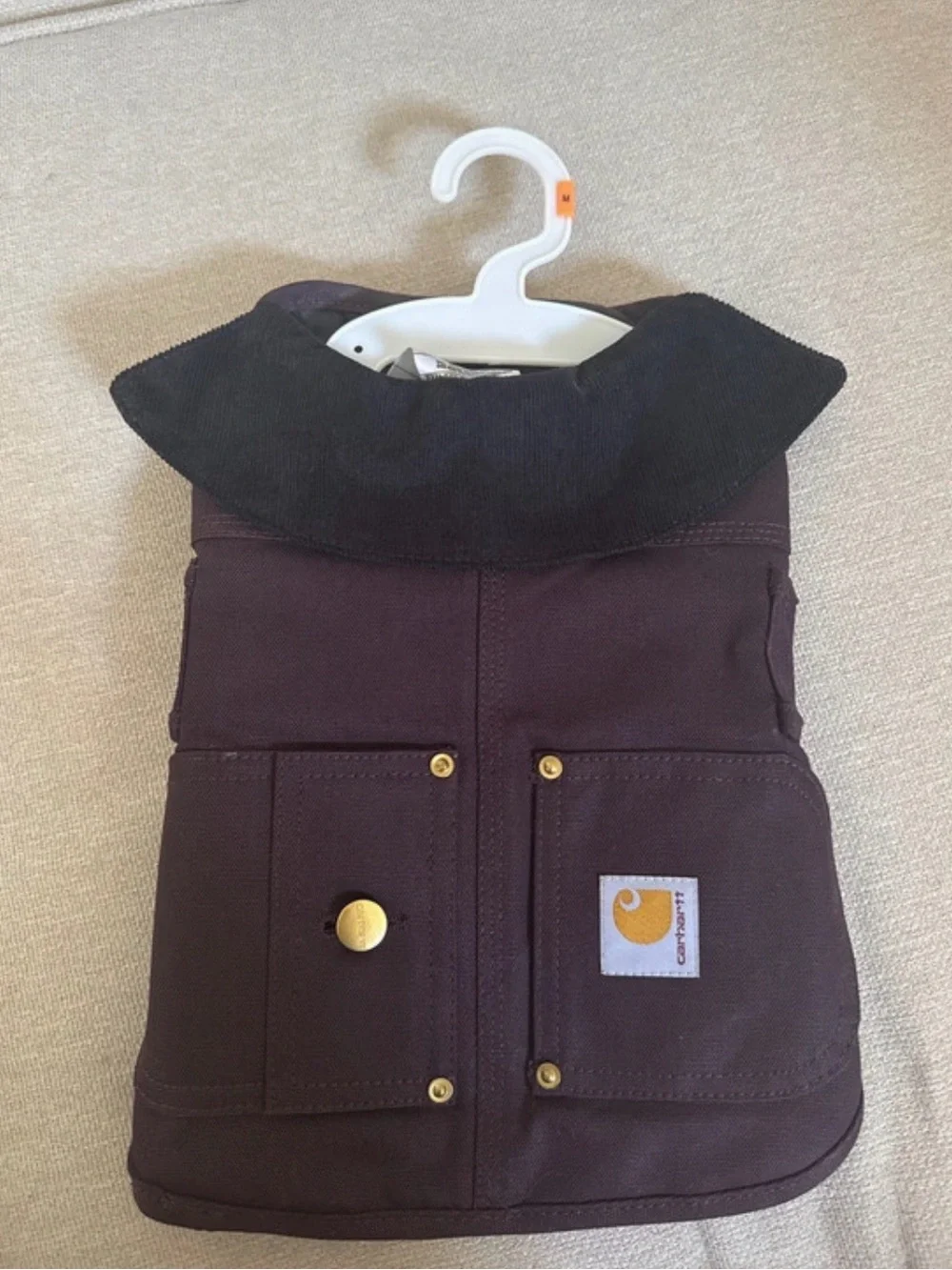 Carhartt Brown Dog Vest with Black Collar